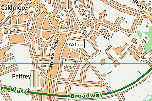 WS1 3LJ map - OS VectorMap District (Ordnance Survey)