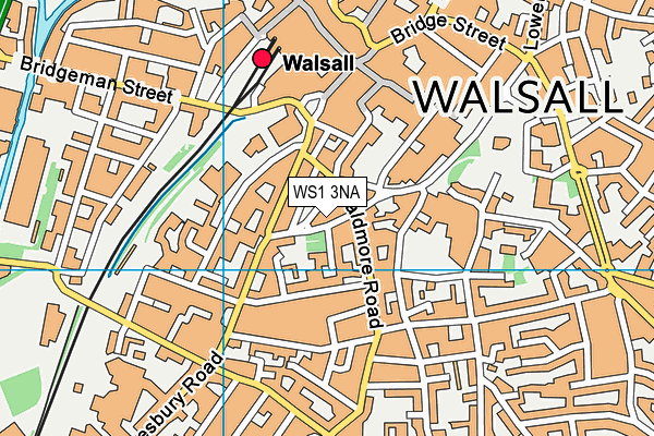 WS1 3NA map - OS VectorMap District (Ordnance Survey)