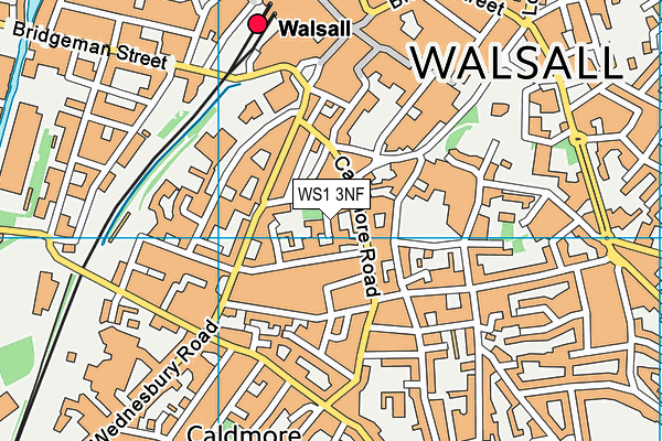 WS1 3NF map - OS VectorMap District (Ordnance Survey)