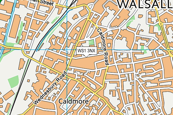 WS1 3NX map - OS VectorMap District (Ordnance Survey)