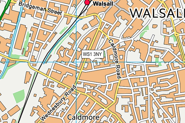 WS1 3NY map - OS VectorMap District (Ordnance Survey)