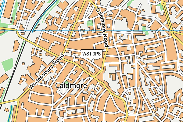 WS1 3PS map - OS VectorMap District (Ordnance Survey)