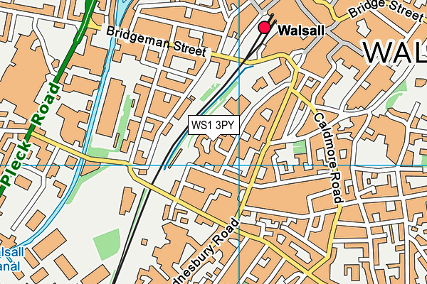 WS1 3PY map - OS VectorMap District (Ordnance Survey)