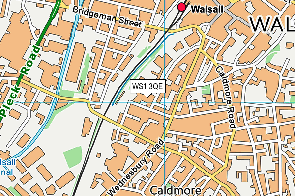 WS1 3QE map - OS VectorMap District (Ordnance Survey)