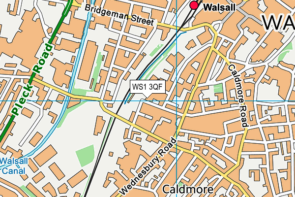 WS1 3QF map - OS VectorMap District (Ordnance Survey)