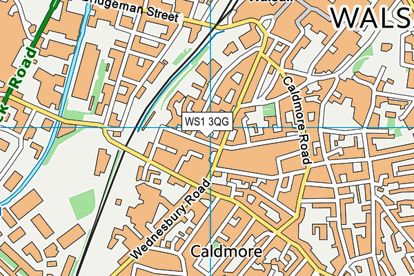WS1 3QG map - OS VectorMap District (Ordnance Survey)