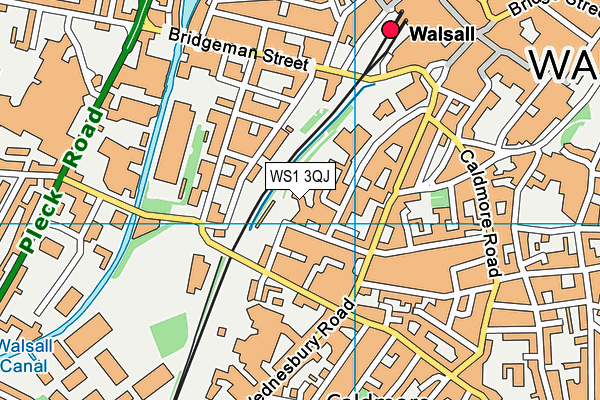 WS1 3QJ map - OS VectorMap District (Ordnance Survey)