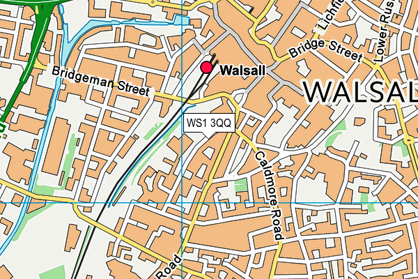 WS1 3QQ map - OS VectorMap District (Ordnance Survey)