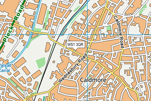 WS1 3QR map - OS VectorMap District (Ordnance Survey)