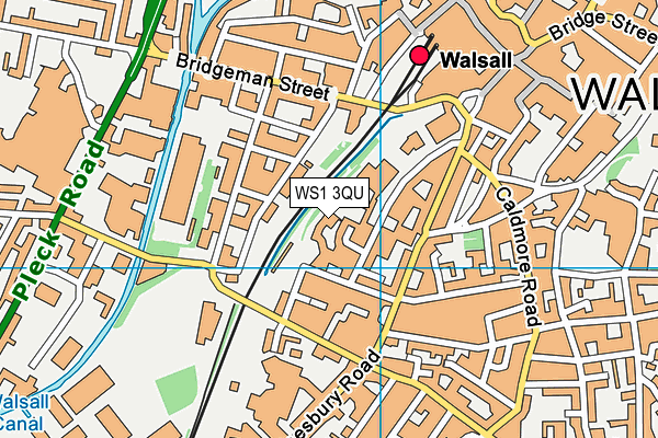 WS1 3QU map - OS VectorMap District (Ordnance Survey)
