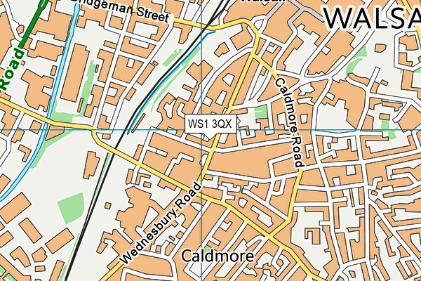WS1 3QX map - OS VectorMap District (Ordnance Survey)