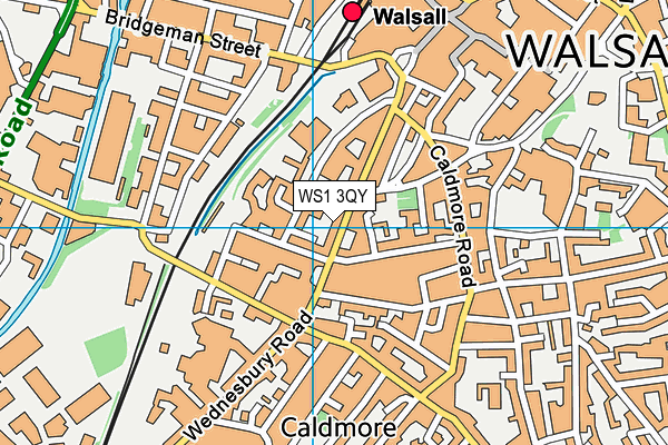 WS1 3QY map - OS VectorMap District (Ordnance Survey)
