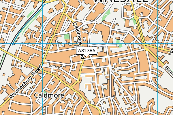 WS1 3RA map - OS VectorMap District (Ordnance Survey)