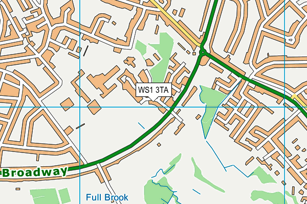 WS1 3TA map - OS VectorMap District (Ordnance Survey)