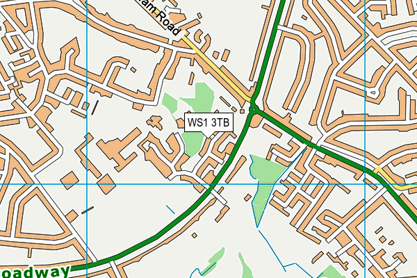 WS1 3TB map - OS VectorMap District (Ordnance Survey)