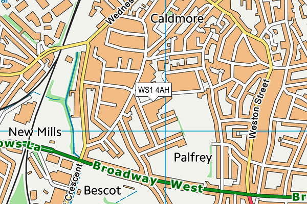 Palfrey Junior School map (WS1 4AH) - OS VectorMap District (Ordnance Survey)