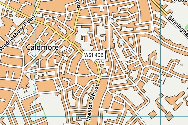 WS1 4DB map - OS VectorMap District (Ordnance Survey)