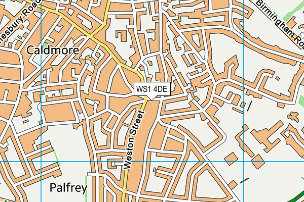 WS1 4DE map - OS VectorMap District (Ordnance Survey)