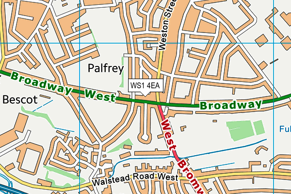 WS1 4EA map - OS VectorMap District (Ordnance Survey)