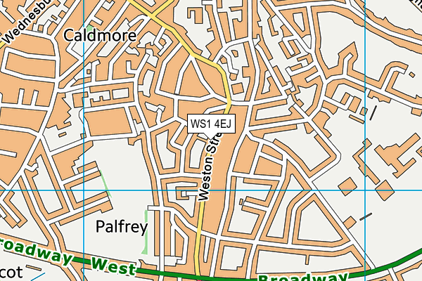 WS1 4EJ map - OS VectorMap District (Ordnance Survey)