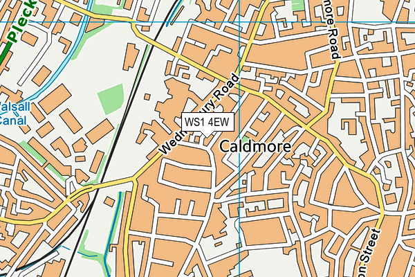 WS1 4EW map - OS VectorMap District (Ordnance Survey)