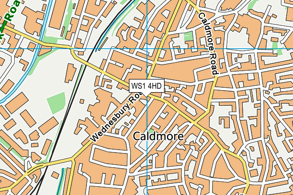 WS1 4HD map - OS VectorMap District (Ordnance Survey)