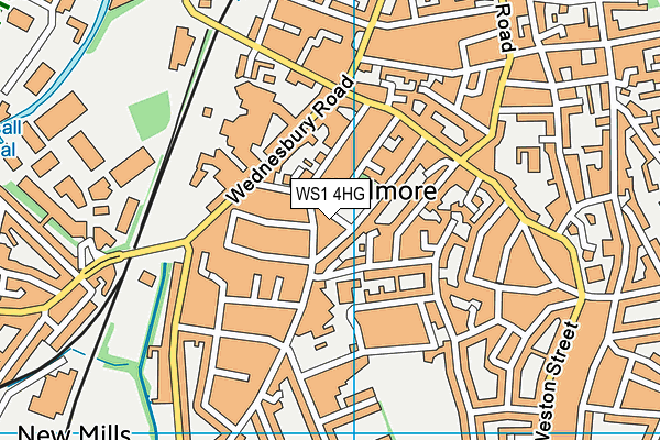 WS1 4HG map - OS VectorMap District (Ordnance Survey)