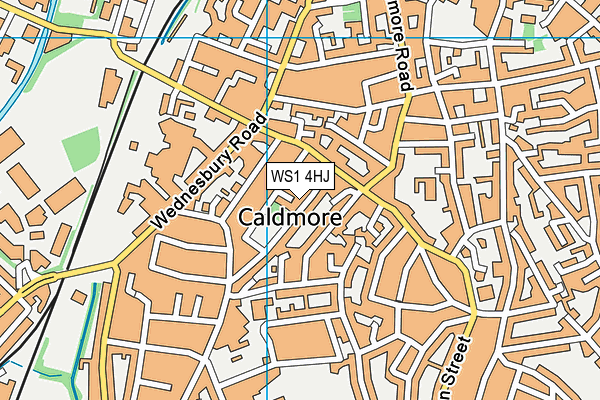 WS1 4HJ map - OS VectorMap District (Ordnance Survey)