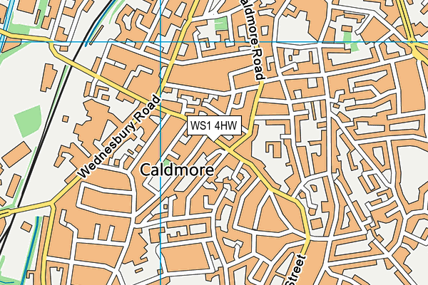 WS1 4HW map - OS VectorMap District (Ordnance Survey)