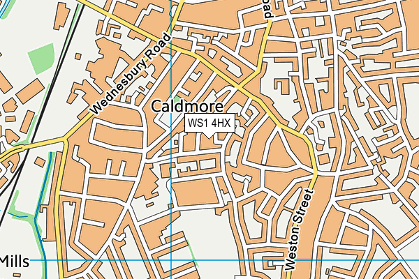 WS1 4HX map - OS VectorMap District (Ordnance Survey)