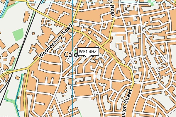 WS1 4HZ map - OS VectorMap District (Ordnance Survey)