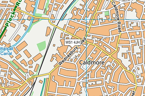 WS1 4JH map - OS VectorMap District (Ordnance Survey)
