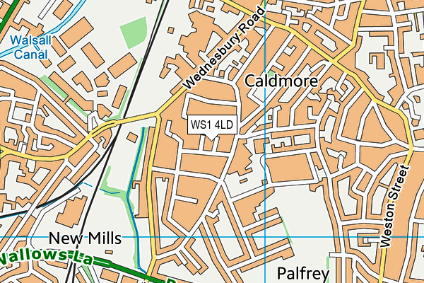 WS1 4LD map - OS VectorMap District (Ordnance Survey)