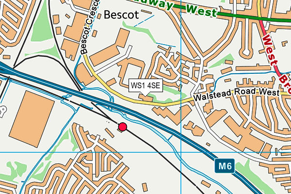 WS1 4SE map - OS VectorMap District (Ordnance Survey)