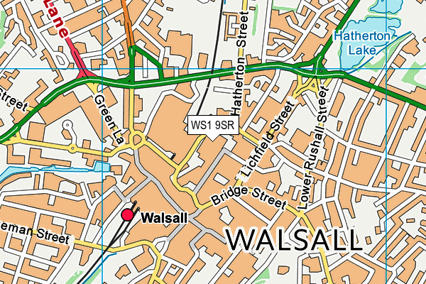 WS1 9SR map - OS VectorMap District (Ordnance Survey)