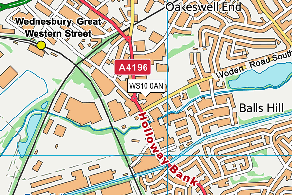 WS10 0AN map - OS VectorMap District (Ordnance Survey)