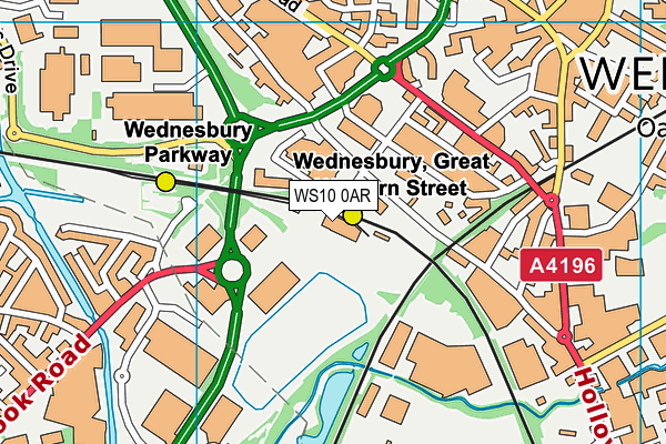 WS10 0AR map - OS VectorMap District (Ordnance Survey)