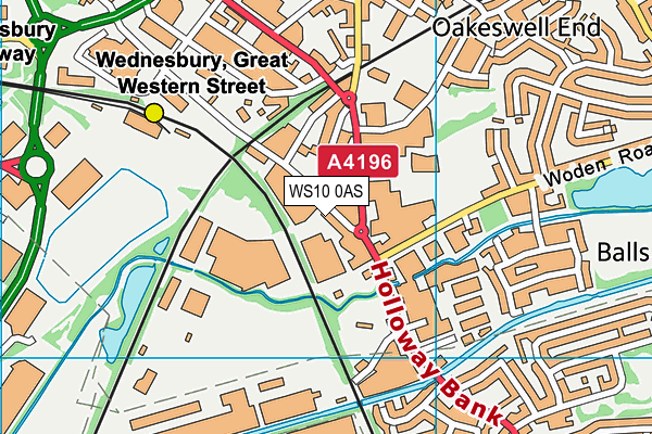 WS10 0AS map - OS VectorMap District (Ordnance Survey)