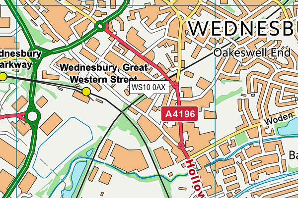 WS10 0AX map - OS VectorMap District (Ordnance Survey)