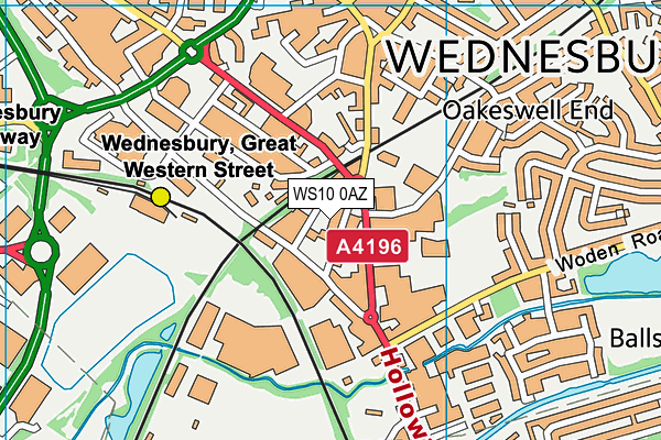 Map of PEARSONS OF WEDNESBURY LIMITED at district scale