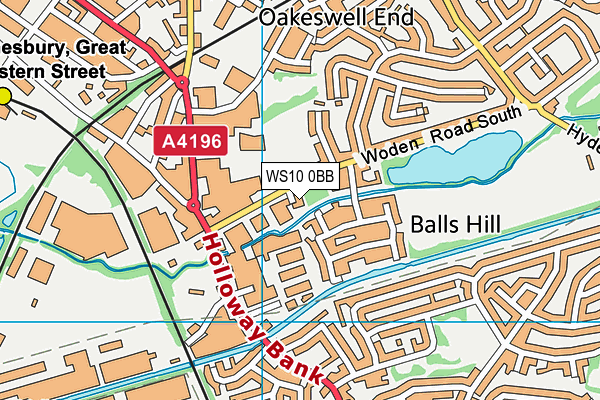 WS10 0BB map - OS VectorMap District (Ordnance Survey)