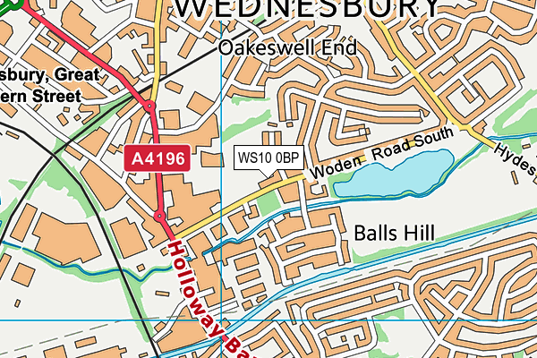 WS10 0BP map - OS VectorMap District (Ordnance Survey)