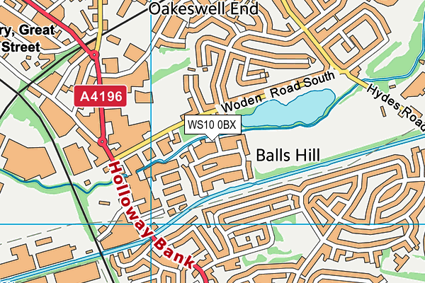 WS10 0BX map - OS VectorMap District (Ordnance Survey)