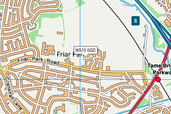 WS10 0GD map - OS VectorMap District (Ordnance Survey)