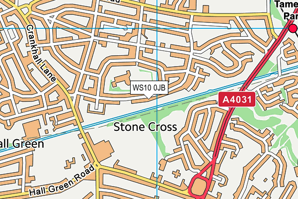 WS10 0JB map - OS VectorMap District (Ordnance Survey)