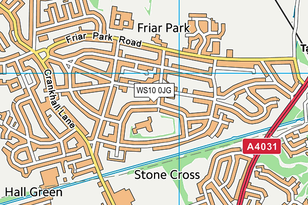 The Priory Primary School map (WS10 0JG) - OS VectorMap District (Ordnance Survey)