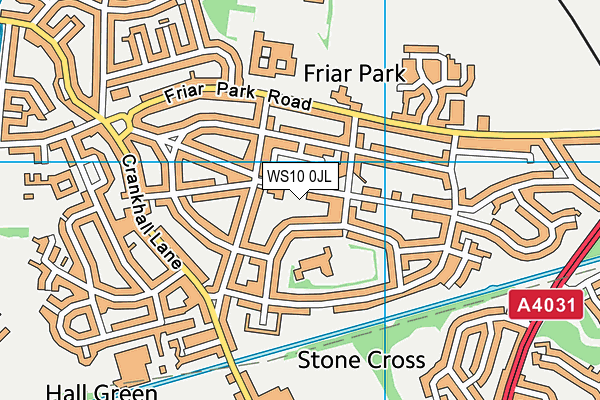 WS10 0JL map - OS VectorMap District (Ordnance Survey)