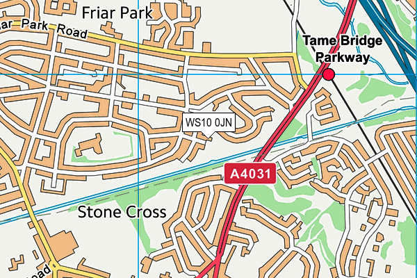 WS10 0JN map - OS VectorMap District (Ordnance Survey)