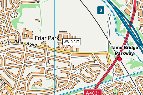 WS10 0JT map - OS VectorMap District (Ordnance Survey)