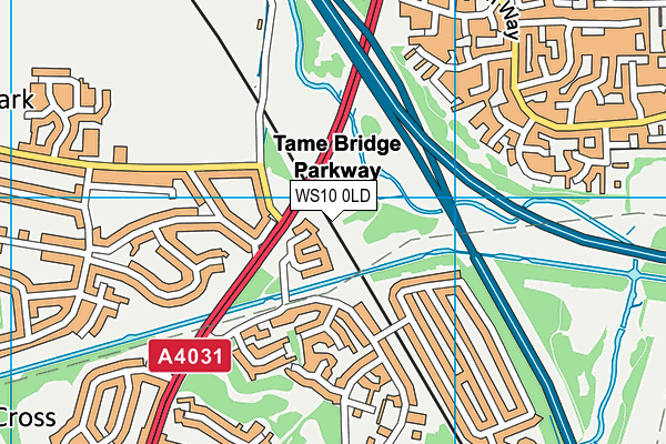 WS10 0LD map - OS VectorMap District (Ordnance Survey)